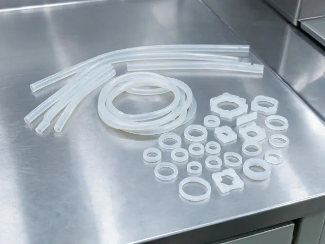 Silicone rubber tubing samples